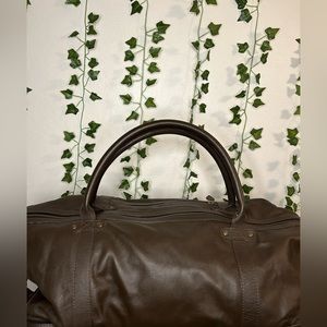 Unisex Leather Duffle Bag